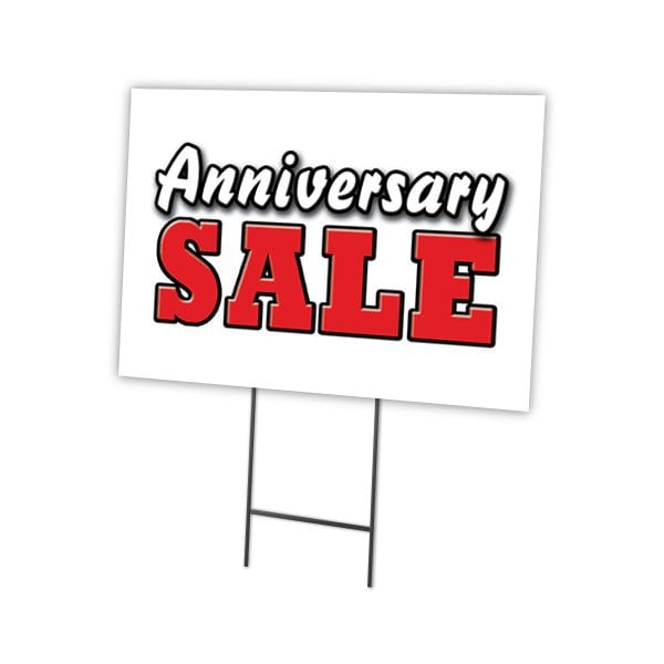 Signmission Anniversary Sale Yard Sign & Stake outdoor plastic coroplast window, C-1216 Anniversary Sale C-1216 Anniversary Sale - main